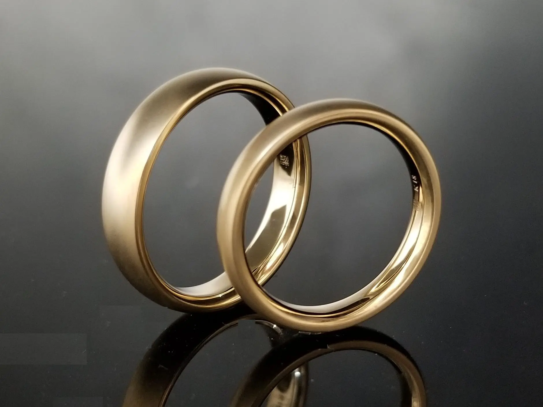 DAN TOMIMATSU 18K 金 ゴールド ハンドメイド リング 指輪 SPOOL RING SHORT - half wound [18KYG / SILVER] - WUNDER 大阪
